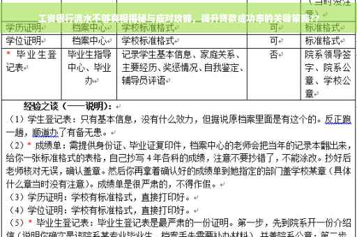 工资银行流水不够真相揭秘与应对攻略，提升贷款成功率的关键策略??