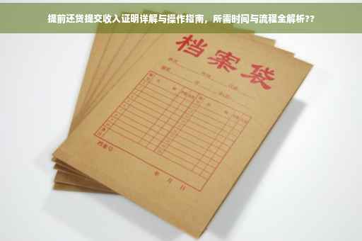 提前还贷提交收入证明详解与操作指南，所需时间与流程全解析??