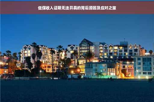 低保收入证明无法开具的背后原因及应对之策