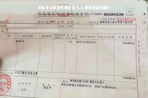文秘专业需要考哪些证书,文秘毕业证书图片