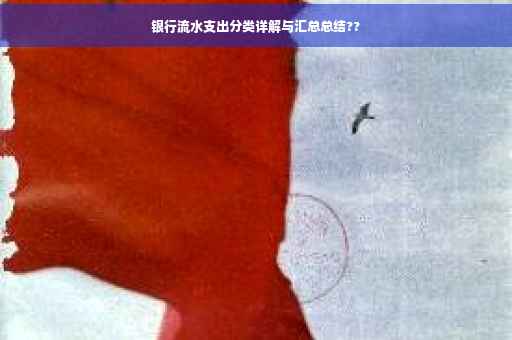 银行流水支出分类详解与汇总总结??