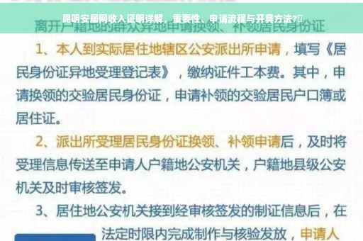 昆明安居网收入证明详解，重要性、申请流程与开具方法?✨