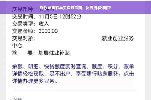 确权证明书丢失应对指南，补办流程详解?