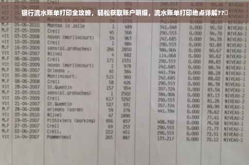 银行流水账单打印全攻略，轻松获取账户明细，流水账单打印地点详解??✨