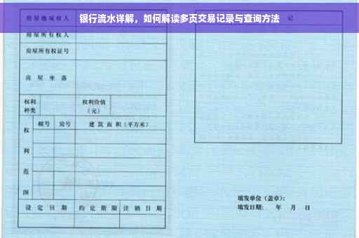 银行流水详解，如何解读多页交易记录与查询方法