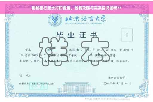 揭秘银行流水打印费用，省钱攻略与真实情况揭秘??