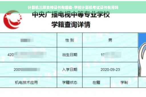 计算机三级资格证书有哪些-学校计算机考试证书有用吗