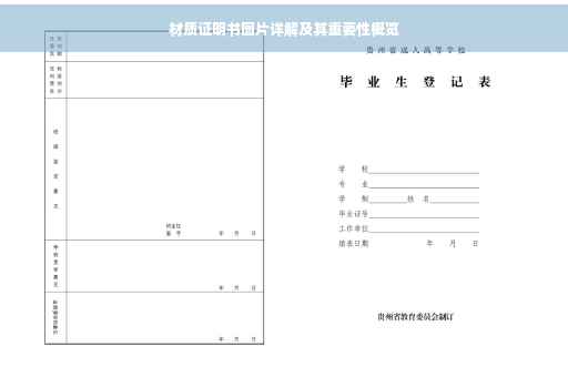 材质证明书图片详解及其重要性概览