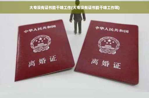 大专没有证书能干啥工作(大专没有证书能干啥工作呢)