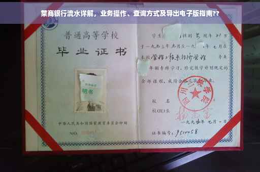 莱商银行流水详解，业务操作、查询方式及导出电子版指南??