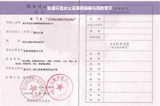 假银行流水公证真相揭秘与风险警示