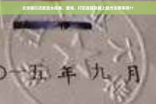 北京银行还款流水指南，查询、打印流程及网上操作注意事项??