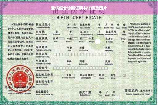 受伤缝合诊断证明书详解及图片