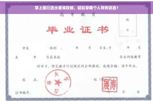 掌上银行流水查询攻略，轻松掌握个人财务动态?