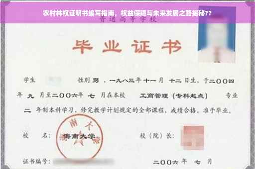 农村林权证明书编写指南，权益保障与未来发展之路揭秘??