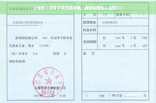 公司收入证明开具流程指南，轻松获取收入证明?⚡️