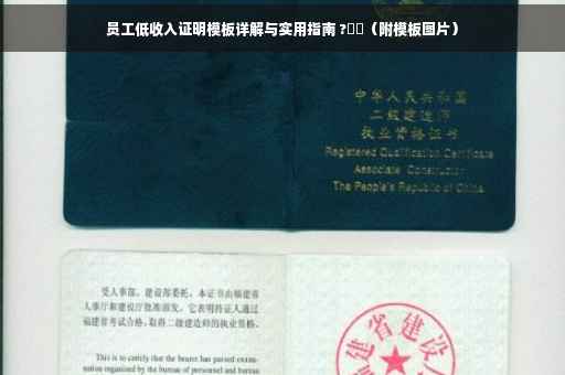 员工低收入证明模板详解与实用指南 ?⚡️（附模板图片）