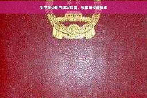 奖学金证明书撰写指南，模板与步骤概览