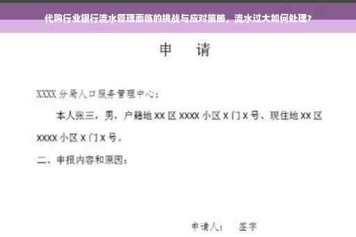 代购行业银行流水管理面临的挑战与应对策略，流水过大如何处理？