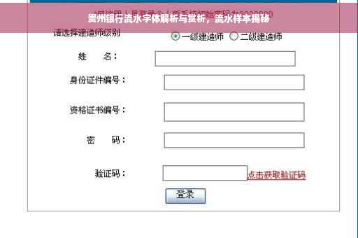 贵州银行流水字体解析与赏析，流水样本揭秘