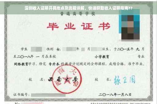 深圳收入证明开具地点及流程详解，快速获取收入证明指南??