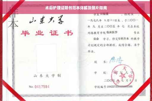 术后护理证明书范本详解及图片指南