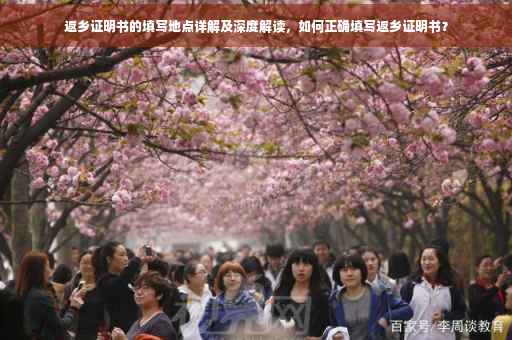 返乡证明书的填写地点详解及深度解读，如何正确填写返乡证明书？