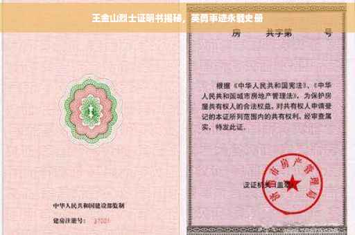 王金山烈士证明书揭秘，英勇事迹永载史册