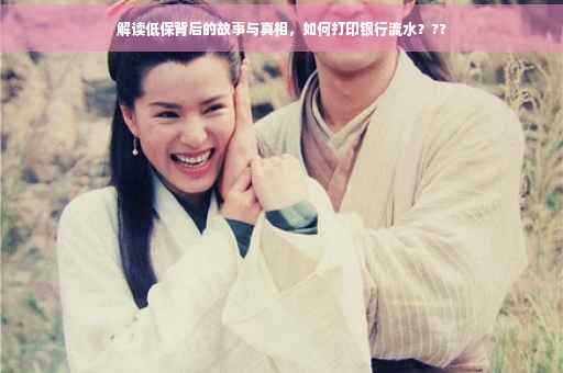 解读低保背后的故事与真相，如何打印银行流水？??