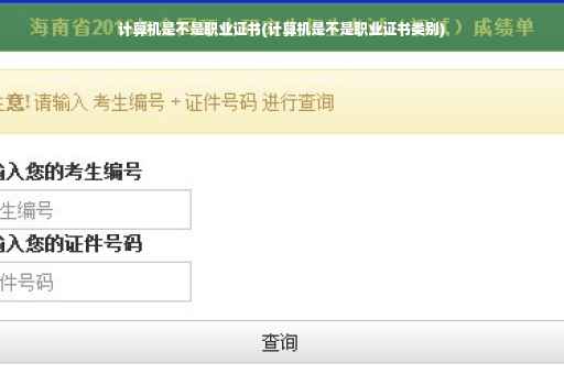 计算机是不是职业证书(计算机是不是职业证书类别)