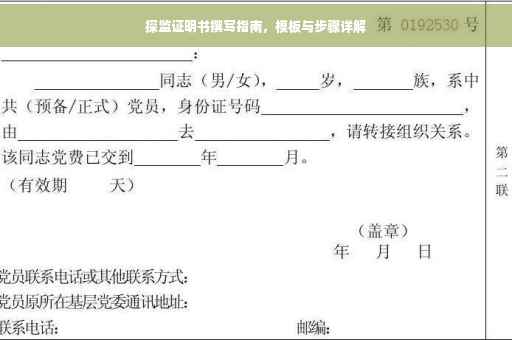 探监证明书撰写指南，模板与步骤详解