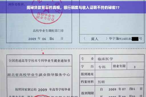揭秘贷款背后的真相，银行额度与收入证明不符的秘密??