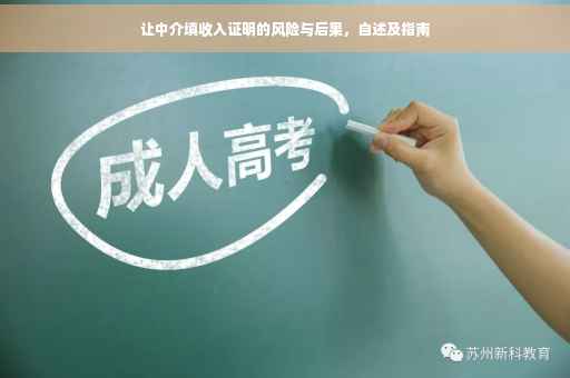 让中介填收入证明的风险与后果，自述及指南