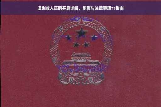 深圳收入证明开具详解，步骤与注意事项??指南