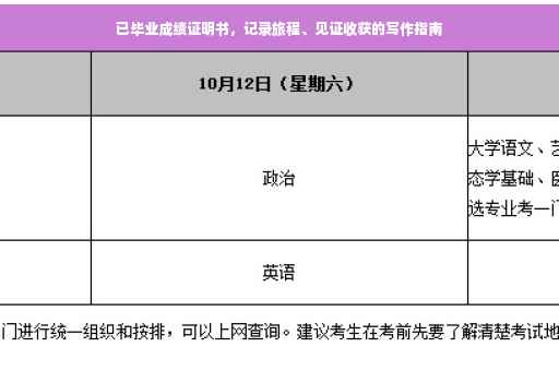 已毕业成绩证明书，记录旅程、见证收获的写作指南
