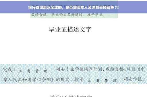 银行查询流水全攻略，是否需要本人及注意事项解析 ?✨