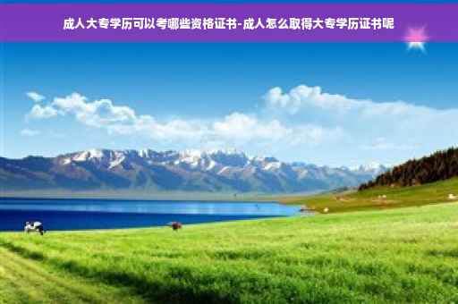 成人大专学历可以考哪些资格证书-成人怎么取得大专学历证书呢 成人大专学历可以考哪些资格证书-成人怎么取得大专学历证书呢