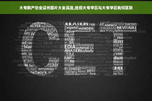 大专脱产毕业证书图片大全高清,统招大专学历与大专学历有何区别