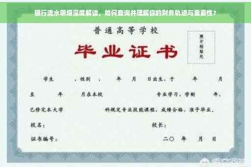 银行流水明细深度解读，如何查询并理解你的财务轨迹与重要性？
