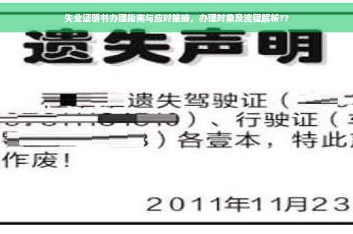 失业证明书办理指南与应对策略，办理对象及流程解析??