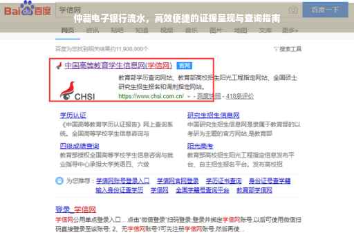 仲裁电子银行流水，高效便捷的证据呈现与查询指南