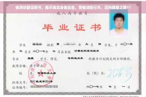体测诊断证明书，揭示真实身体状态，警惕造假行为，迈向健康之路??