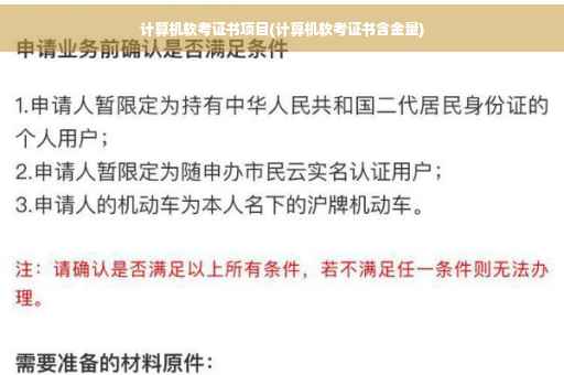 计算机软考证书项目(计算机软考证书含金量)