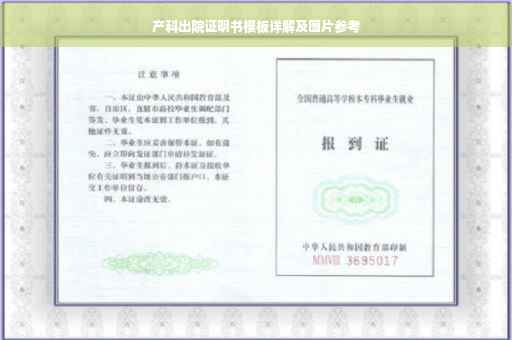 产科出院证明书模板详解及图片参考