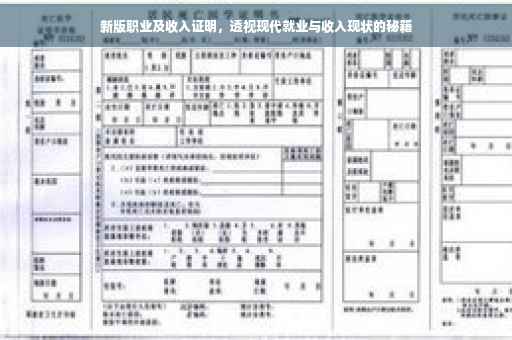 新版职业及收入证明，透视现代就业与收入现状的秘籍