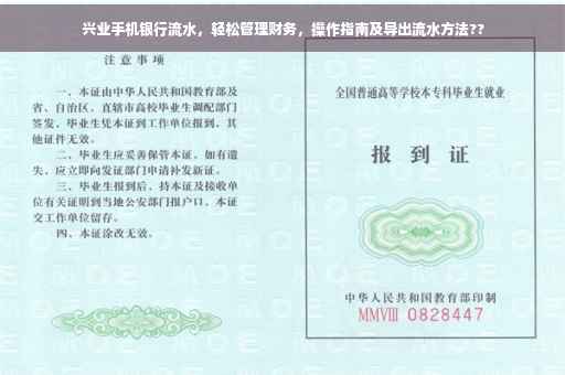 兴业手机银行流水，轻松管理财务，操作指南及导出流水方法??