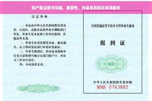 预产期证明书详解，重要性、内容及其相关事项解析