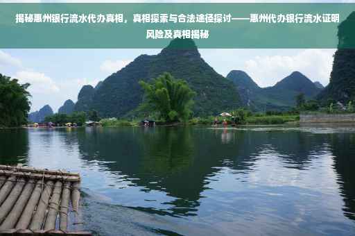 揭秘惠州银行流水代办真相，真相探索与合法途径探讨——惠州代办银行流水证明风险及真相揭秘