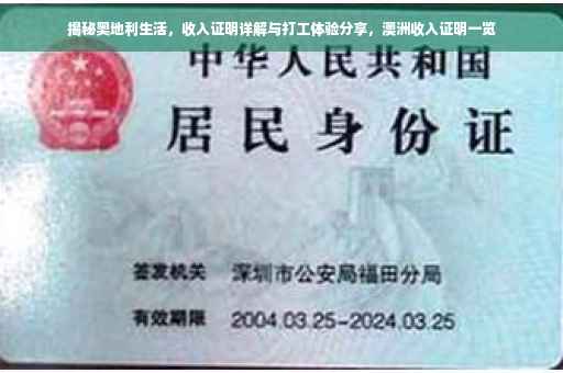 揭秘奥地利生活，收入证明详解与打工体验分享，澳洲收入证明一览