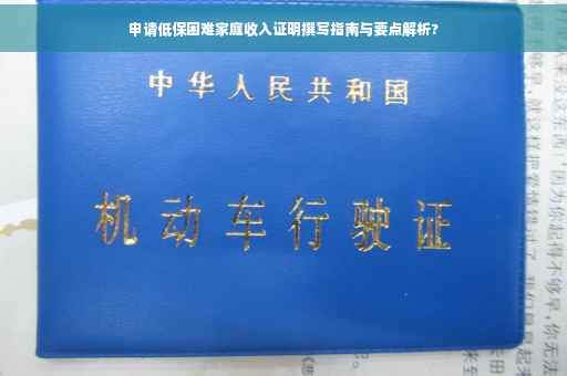 申请低保困难家庭收入证明撰写指南与要点解析?